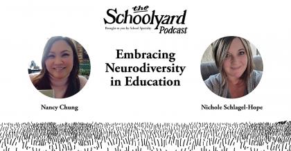 banner graphic for schoolyard podcast episode 16