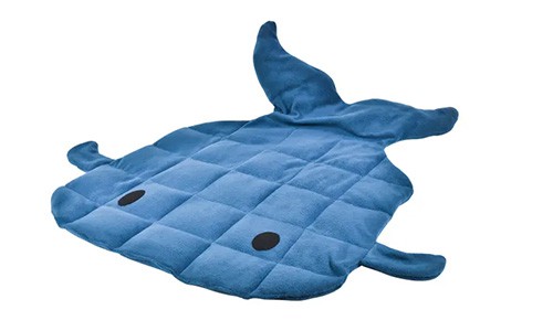 blue whale-shaped weighted blanket