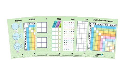 set of math graphic counter sheets
