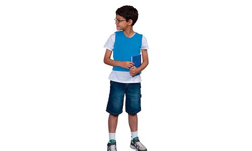 boy wearing a pressure vest