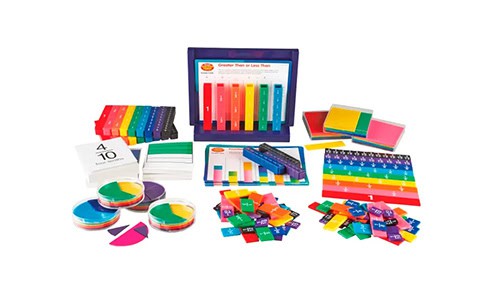 set of colorful math tools for use in early childhood math practice