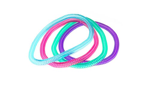 set of 4 pastel colored chewable necklaces