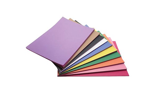 assorted colors of construction paper spread out