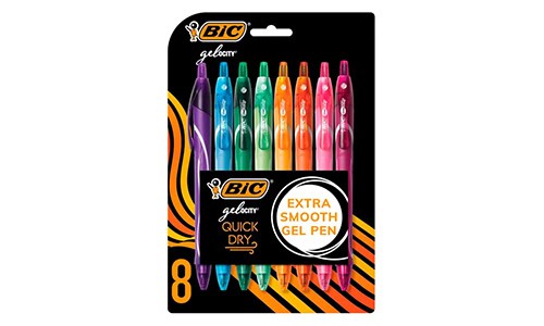 gel pens in package in assorted colors