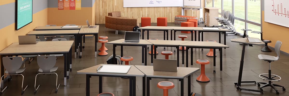 classroom design rendering