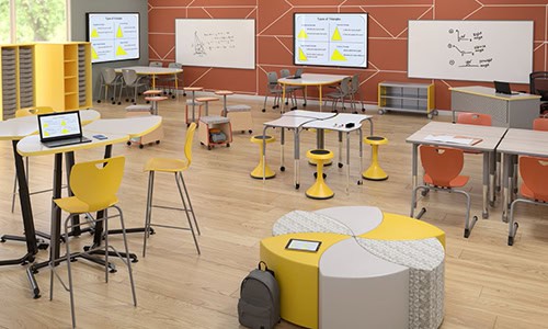 classroom design rendering