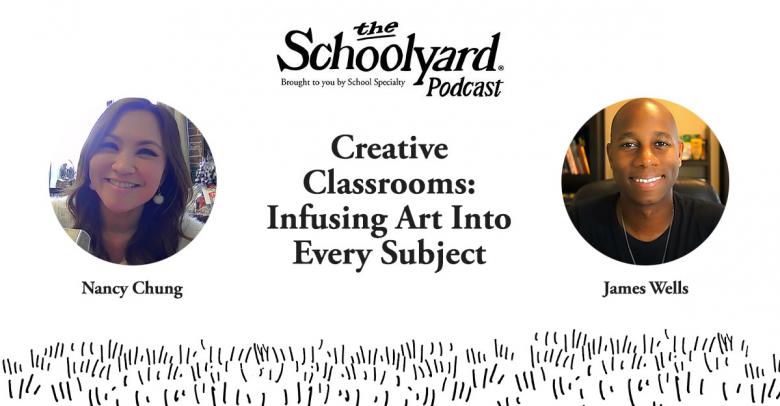 Podcast title slide for Schoolyard Podcast